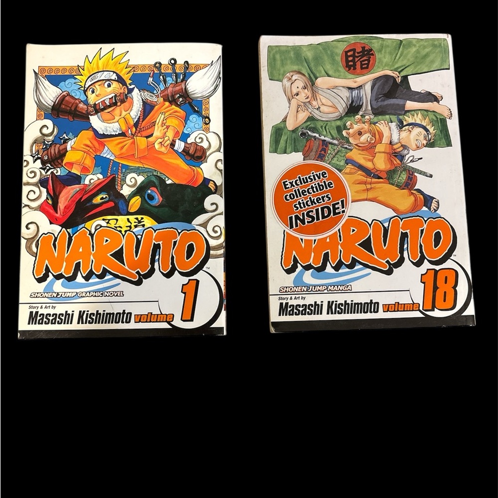 Naruto Manga Volumes 1 and 18